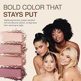 Palladio Eyeshadow Quads, Velvety Pigmented Blendable Matte, Metallic & Shimmer Finishes, Creamy Formula, Four Way Quad Eye Shadow Palette, Talc-Free (Honey Pie)