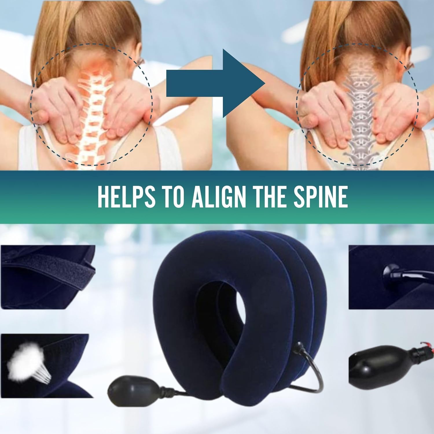 Inflatable Neck Traction Device - Neck Support -2