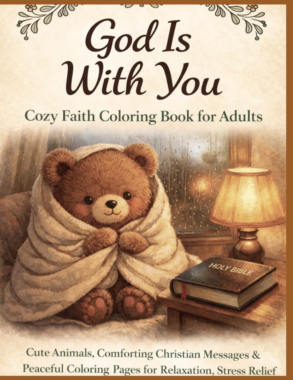 Cozy Faith Coloring Book for Adults | God is with you: Cute Animals, Comforting Christian Messages & Peaceful Coloring Pages for Relaxation, Stress Relief and Trust in God.
