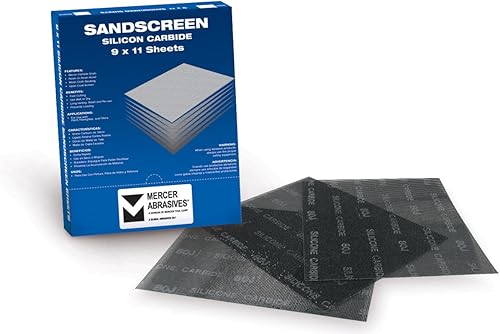 210150-9 x 11 láminas de carburo de silicio para pantalla de arena, grano 150 (paquete de 25)