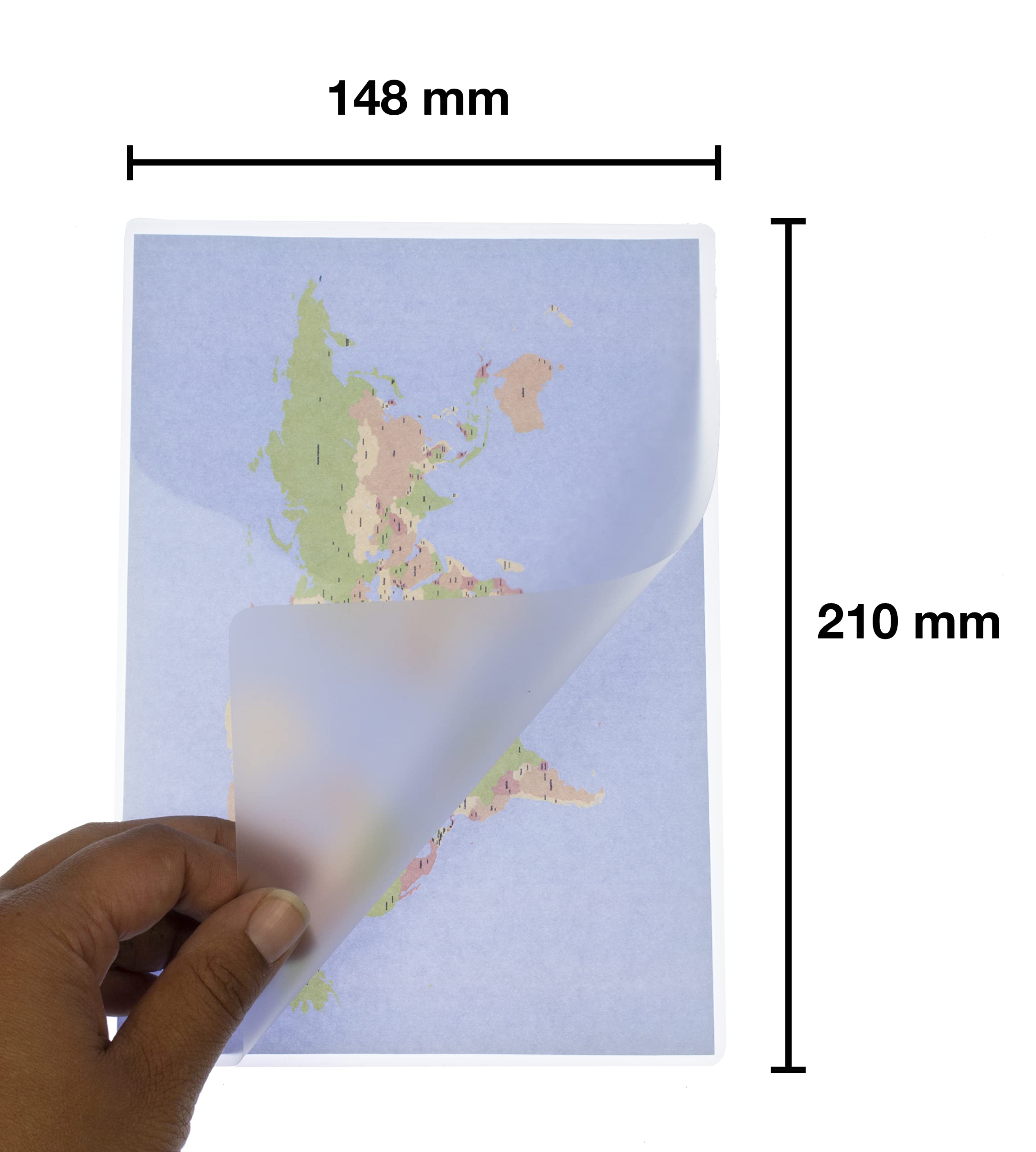 Kangaro Laminating Film A5 154 x 216 mm 80 Micron 100 Sheets, black - Image 3