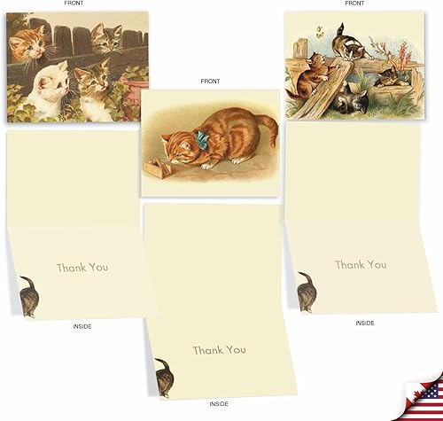 Miniatura 2 de The Best Card Company - 10 tarjetas de agradecimiento en caja con sobres, juego de papelería de apreciación de animales para hombres, mujeres y