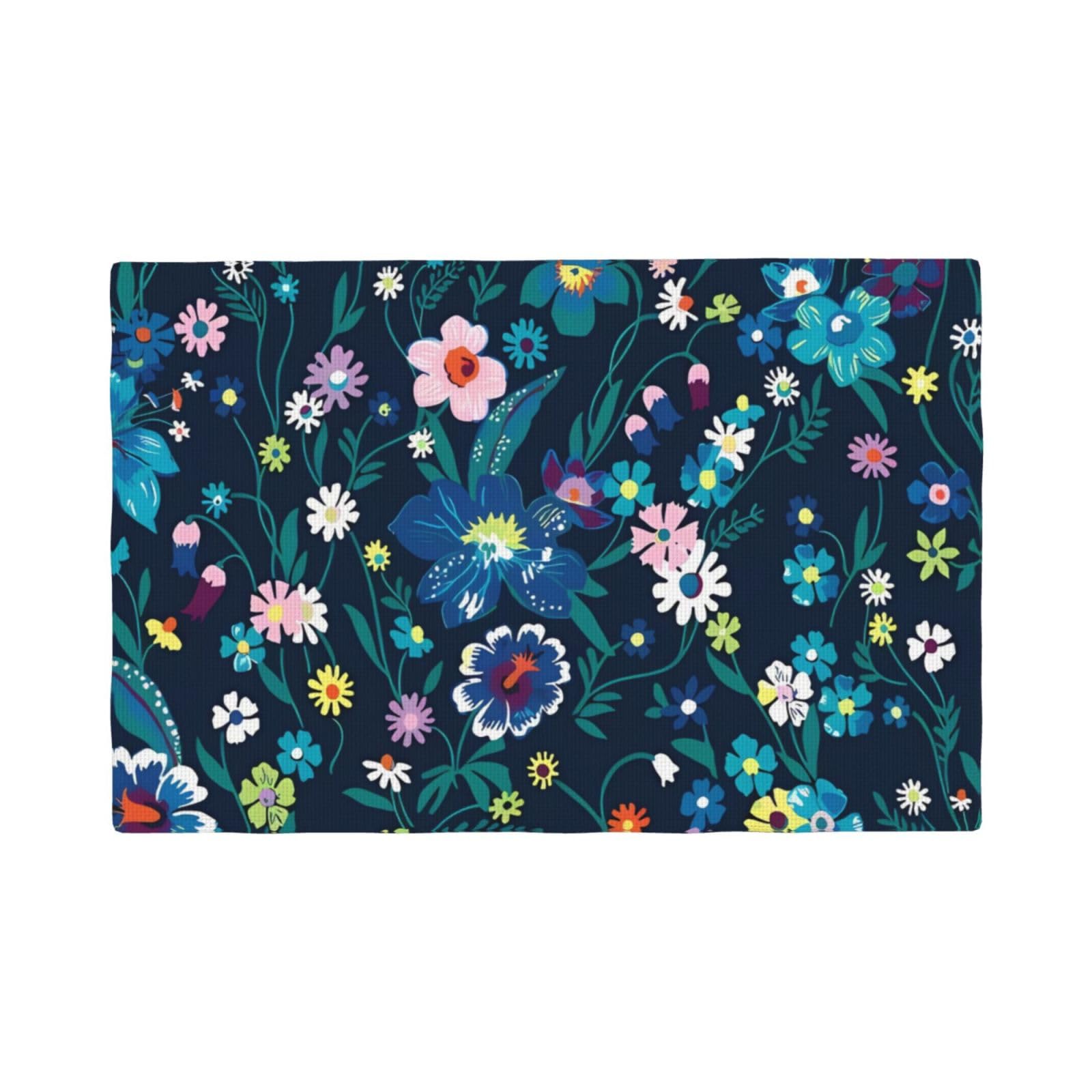 Set de table en faux lin Moonlight Garden lot de 4 pièces lavables 45x30 cm