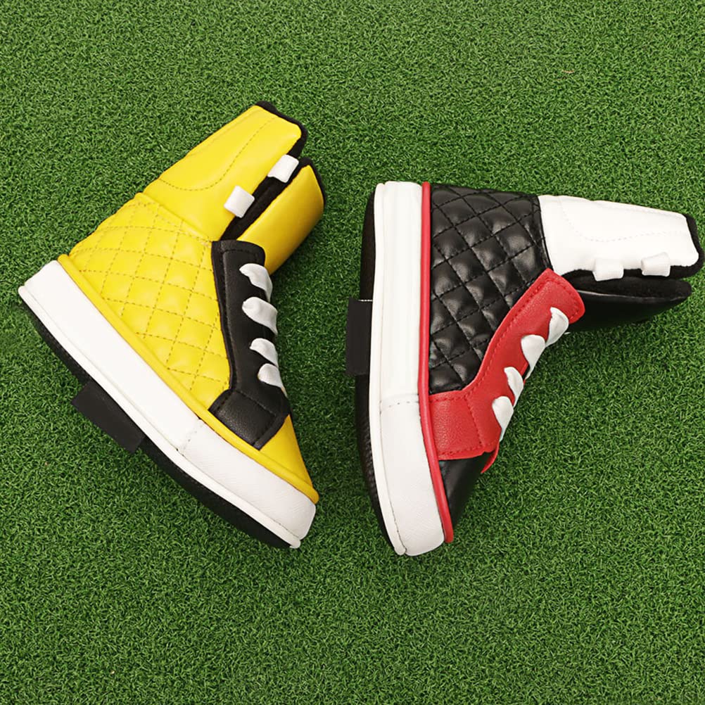 Golfschlägerkopf-Abdeckung, Golfschlägerhauben Putter Club Lustige Schuhform PU-Leder Putter Schlägerschutz passend alle Marken Putter Schläger