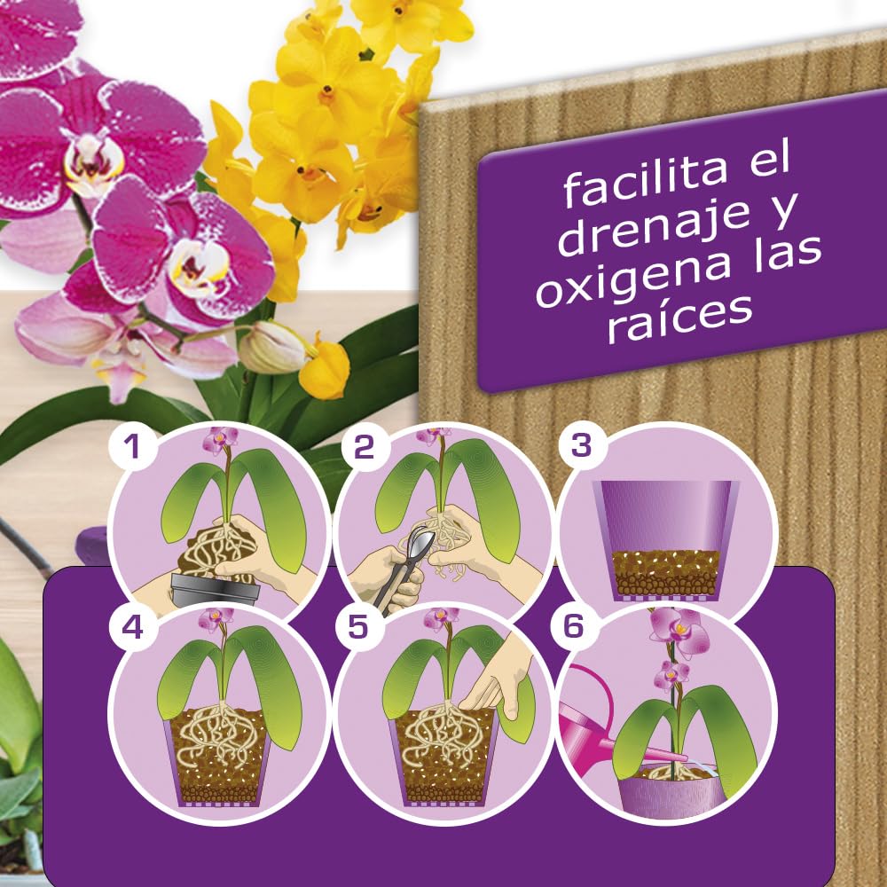 Flower - Sustrato para Orquídeas 5 L | Corteza de Pino para Orquídeas y Plantas Epífitas | Drenaje y Aireación | Retención de Humedad | Desarrollo Radicular — view 4