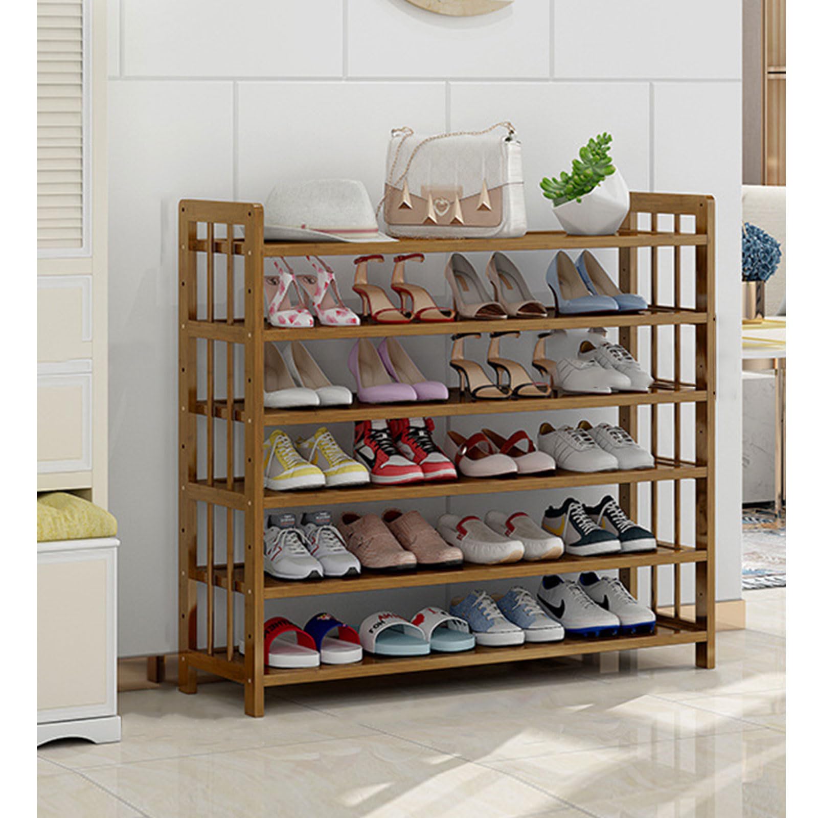 Étagère à chaussures pour chambre et entrée étroite afin de libérer le sol