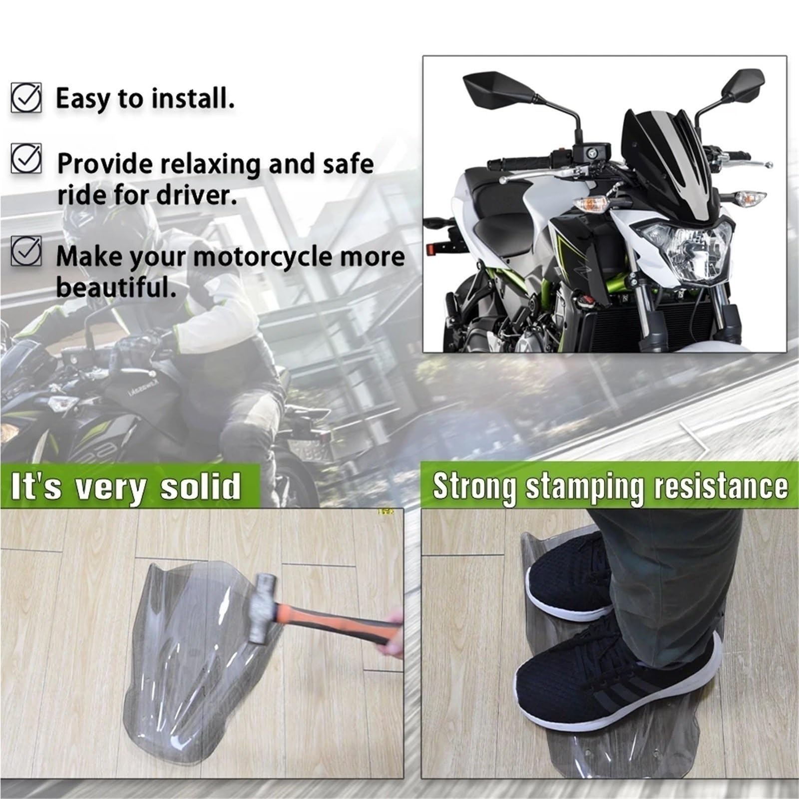 Przednia szyba motocyklowa Do Kawasaki Z650 Z-650 Z650 Double