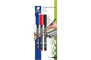 STAEDTLER 317 BK3D Overhead Projector Marker Pen - Smooth Performance & Vibrant Pigments