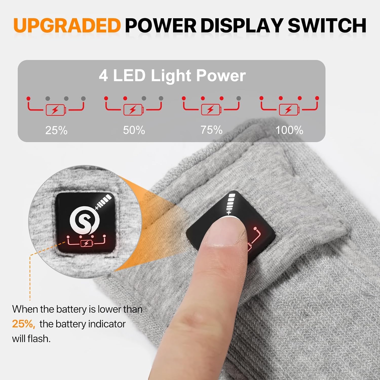 SNOW DEER Heated Socks for Men Women, 7.4V Rechargeable Battery Electric Ski Foot Warmer for Hunting Fishing Camping Hiking Skiing