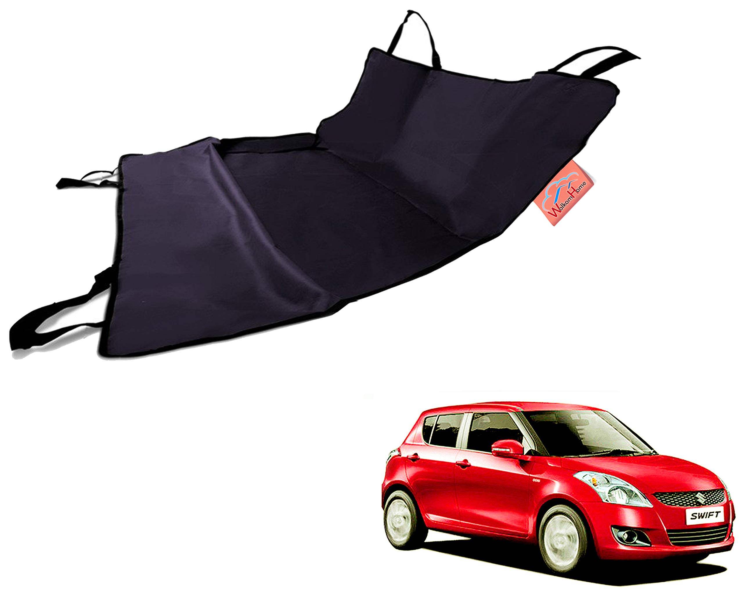 WolkomHome 100% Waterproof Car Pet Rear Seat Cover Dog Hammock Make Black Red for Maruti Suzuki Swift Type-3 (B0865X23ZF) Amazon Price History, Amazon Price Tracker