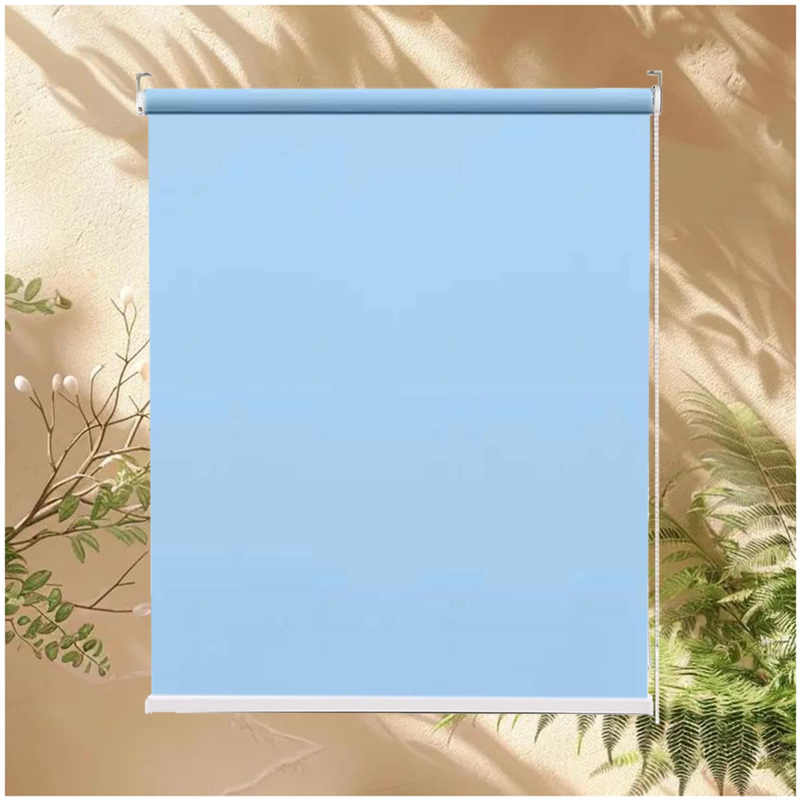 Sunscreen Blackout Roller Blinds for Windows, Thermal Roller Shades, Office Sunshade Roller Blinds, 99% Uv Resistant Blackout Curtains,blue-45x130cm/17.5 * 51in