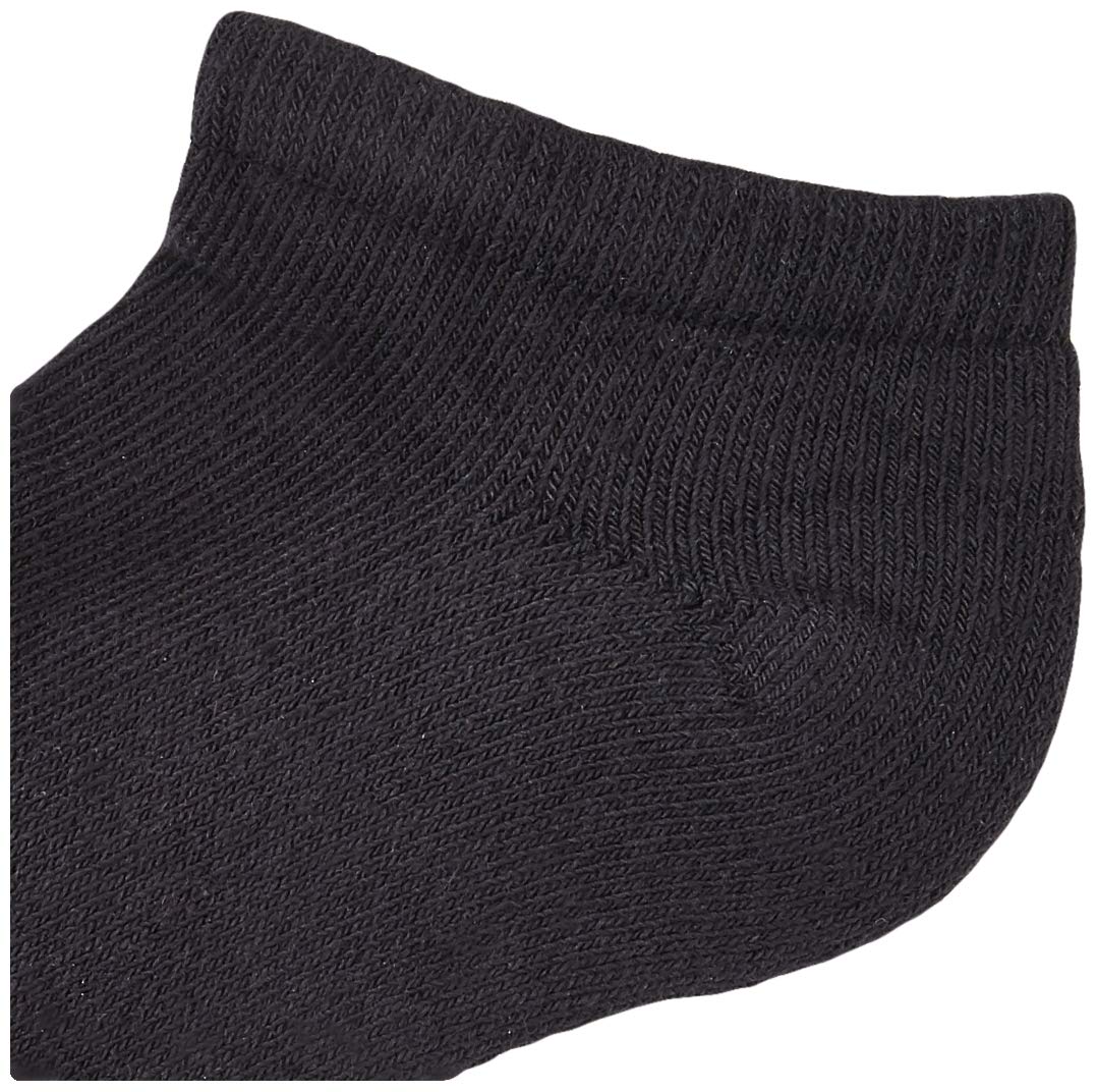 Amazon Essentials Damskie skarpety bawełniane, lekko amortyzowane, niewidoczne, 10 par, czarne, 8-12