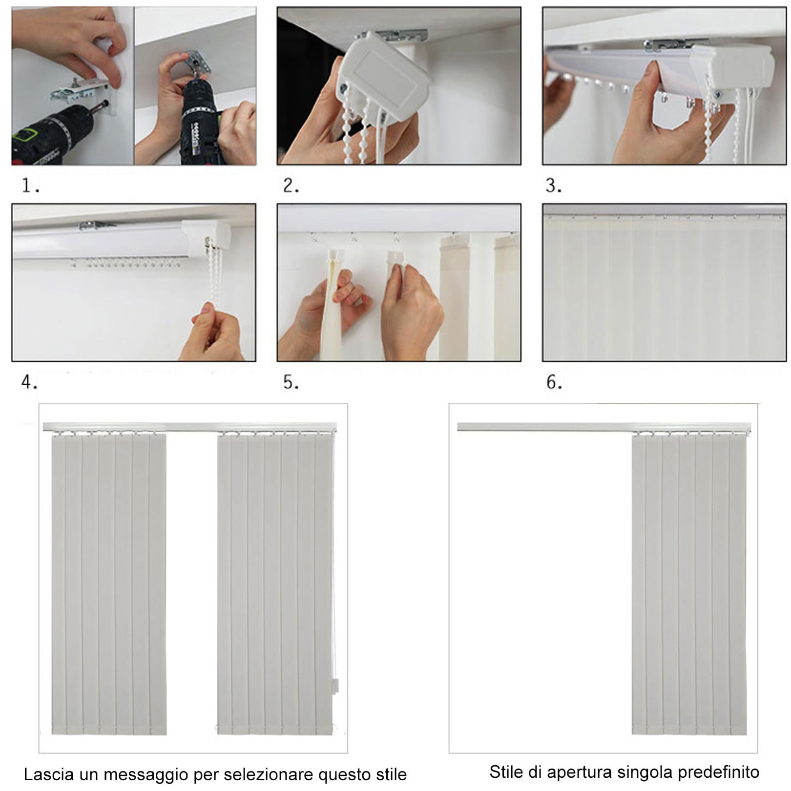 Tenda a Strisce Verticali con Bande in Tessuto 89 MM,Veneziane da Interno,Tende Lamelle Verticali Oscuranti,Isolate Termicamente,per Porte Scorrevoli,Personalizzabili (165cm x 95cm)