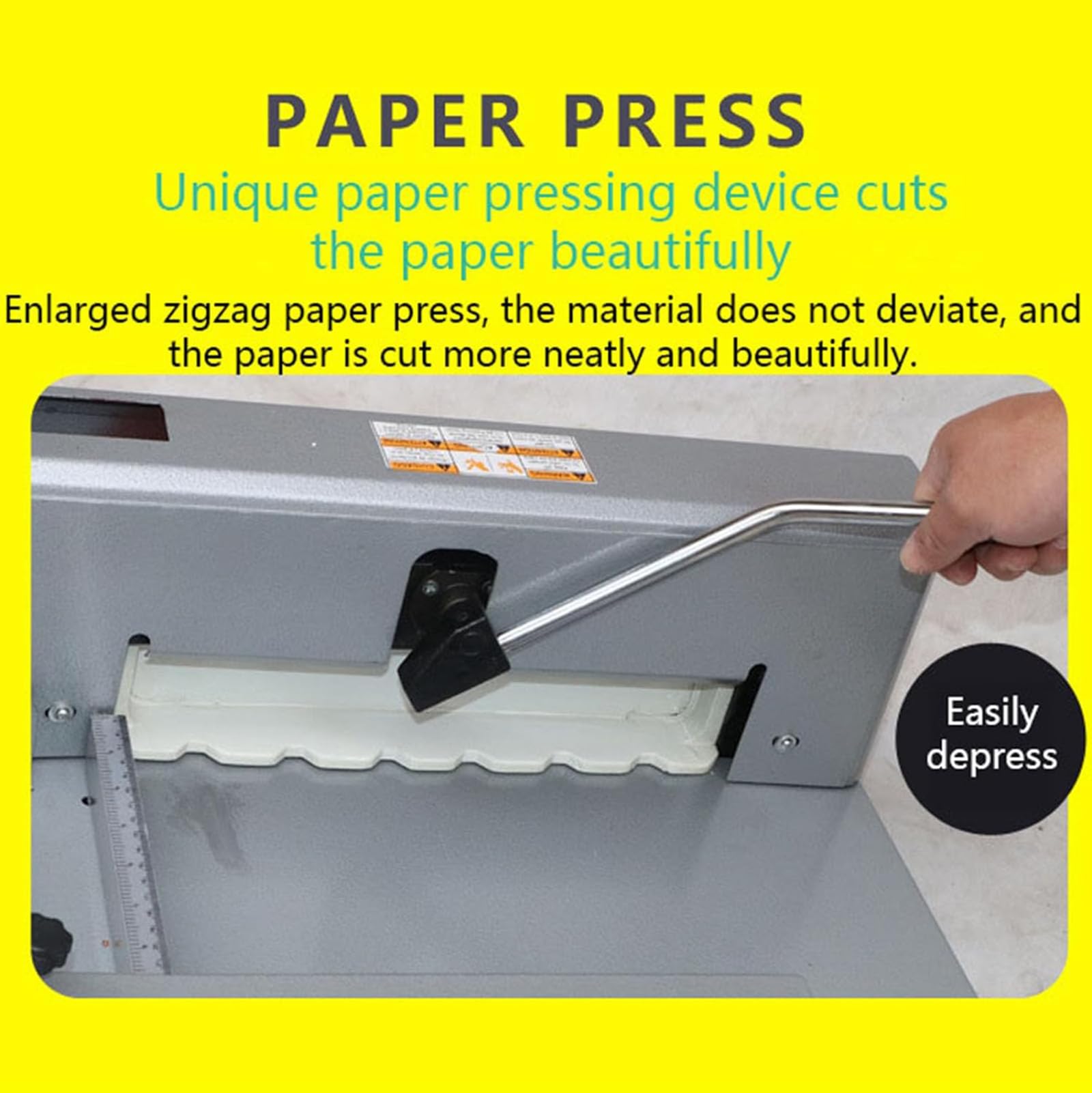 Taglierina per carta resistente, taglierino professionale con righello rimovibile, manico allungato per risparmio di manodopera per un taglio preciso, ideale per stamperia e scuole
