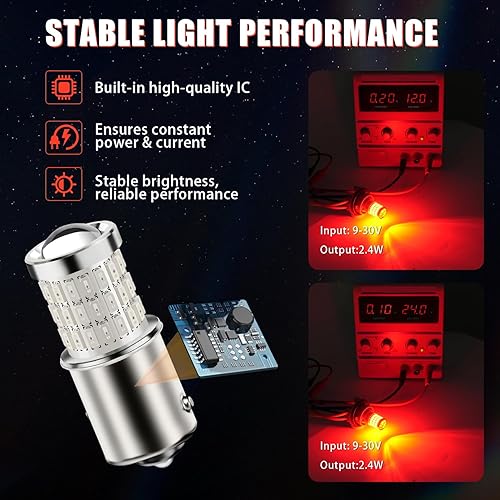 Miniatura 31 de Bombillas LED, con repuestos proyector para luces traseras de apoyo o de freno, xenón blanco (6500 K) Brightstar Newest 9-30 V Super brillosas