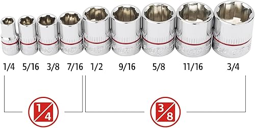Miniatura 3 de Ingersoll Rand 9 Pc. Tech Solutions - Juego de llaves de vaso antideslizantes (SAE- 752040X)