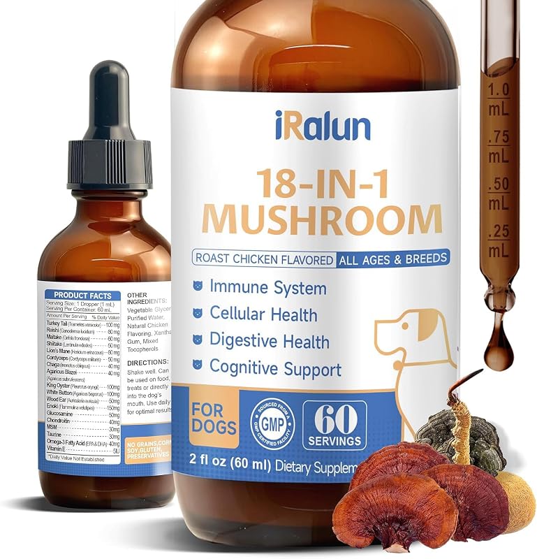Suplemento Fitoterápico de Cogumelos para Cães IRALUN, 136 g