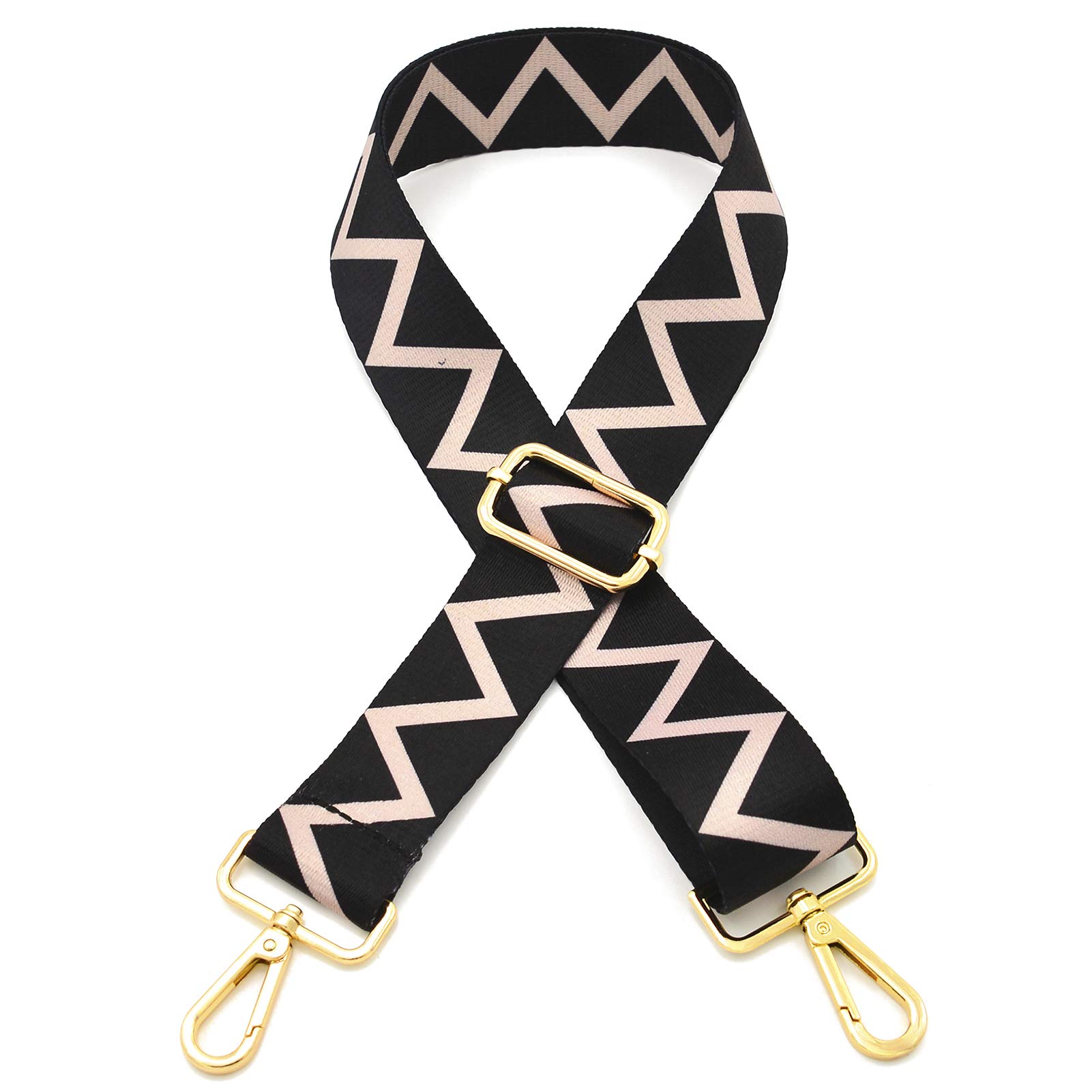 ROYGBCP Replacement Purse Strap Shoulder Strap Adjustable Crossbody Strap for Women Crossbody Wide Shoulder Bag Fold Line-gold Metal