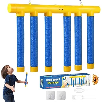 Reaction Training Toy with Falling Sticks - Catching Game for Hand Eye Coordination Drop Stick Catching Game Falling Sticks Game for Children and Adults Reflex Challenge Game A