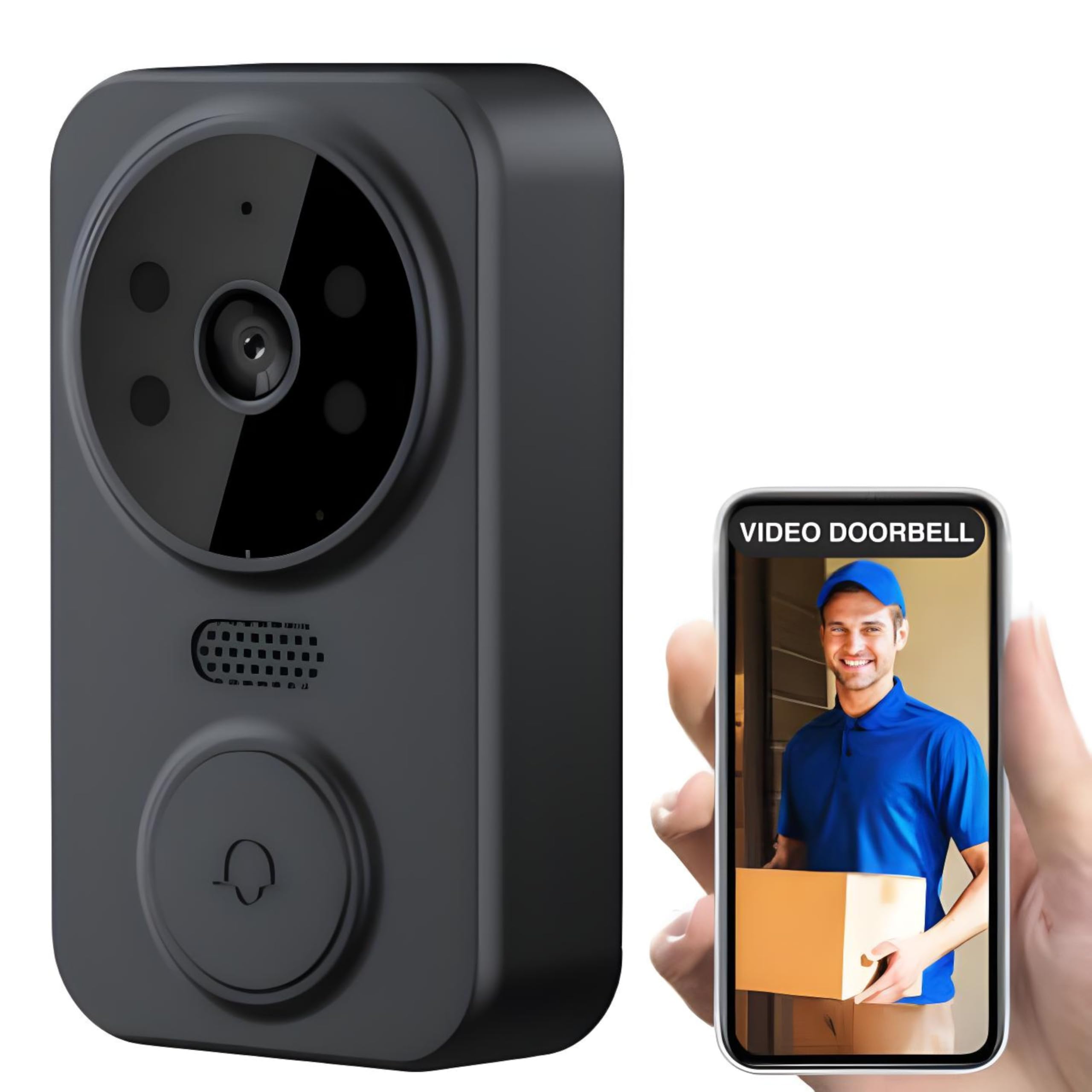 DEVIL Will Cry Wireless WiFi Video Doorbell with Music Bell - Full HD Resolution | Two Way Audio | Night Vision | Long Standby | Instant Visitor Video Call | App Connectivity Smart Door Bell (B0D9DC5NPM) Amazon Price History, Amazon Price Tracker