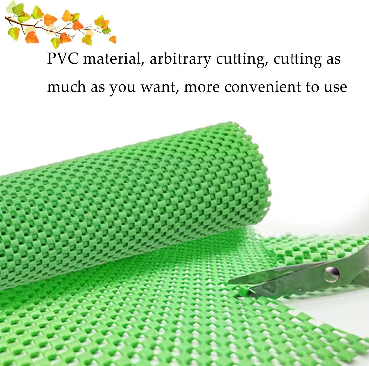 Garage Floor Mat 3.5mm Thickened Commercial Grade Heavy Duty Parking Mat PVC Rubber Trailer Mat for Garage Floor, Golf Cart Parking(Fruit Green,160cmx5m)