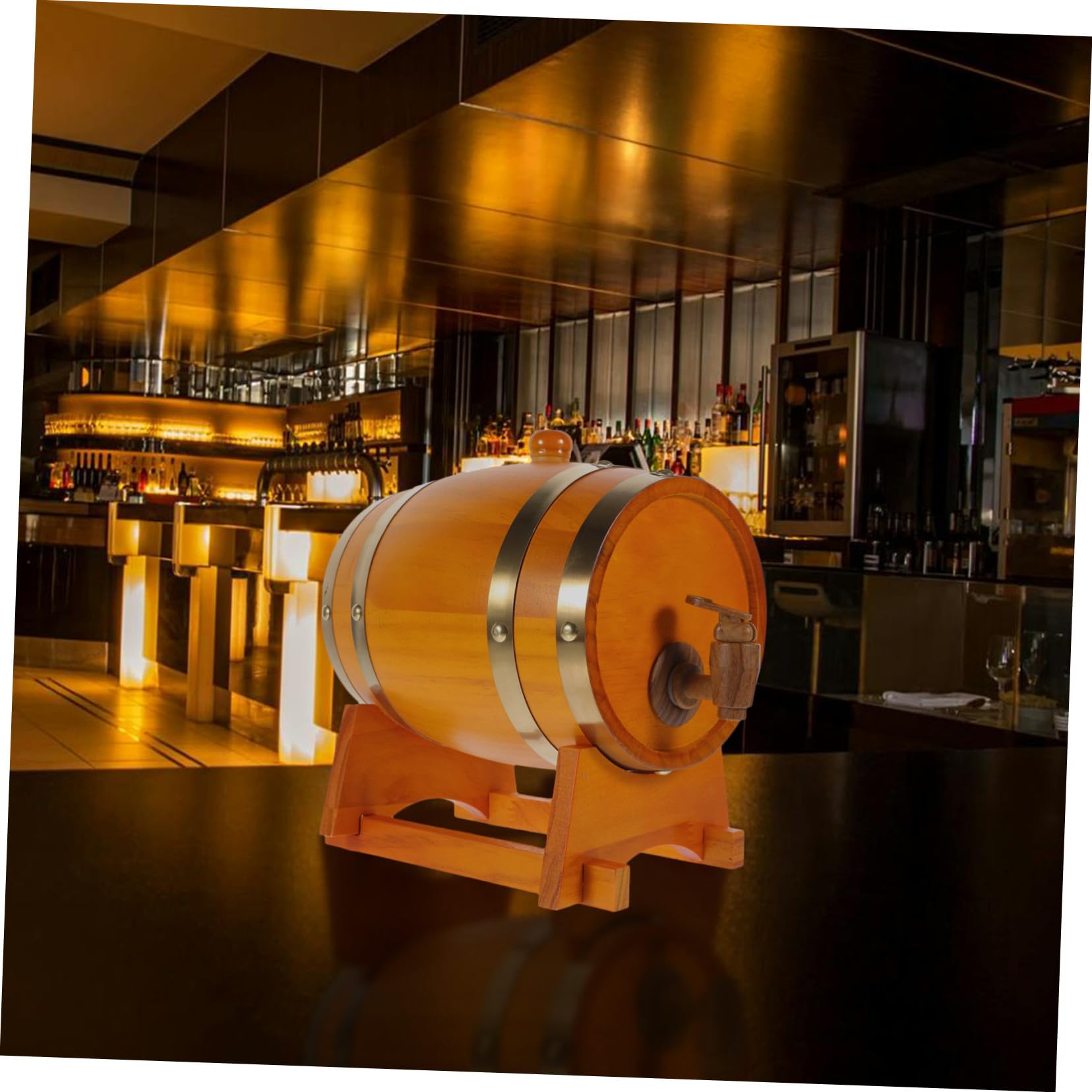 OUNONA Barril de Vino de Madera para Almacenar Vino Tinto Dispensador de Madera para Bebidas Barril de Cerveza para Añejar Restaurante o Bar