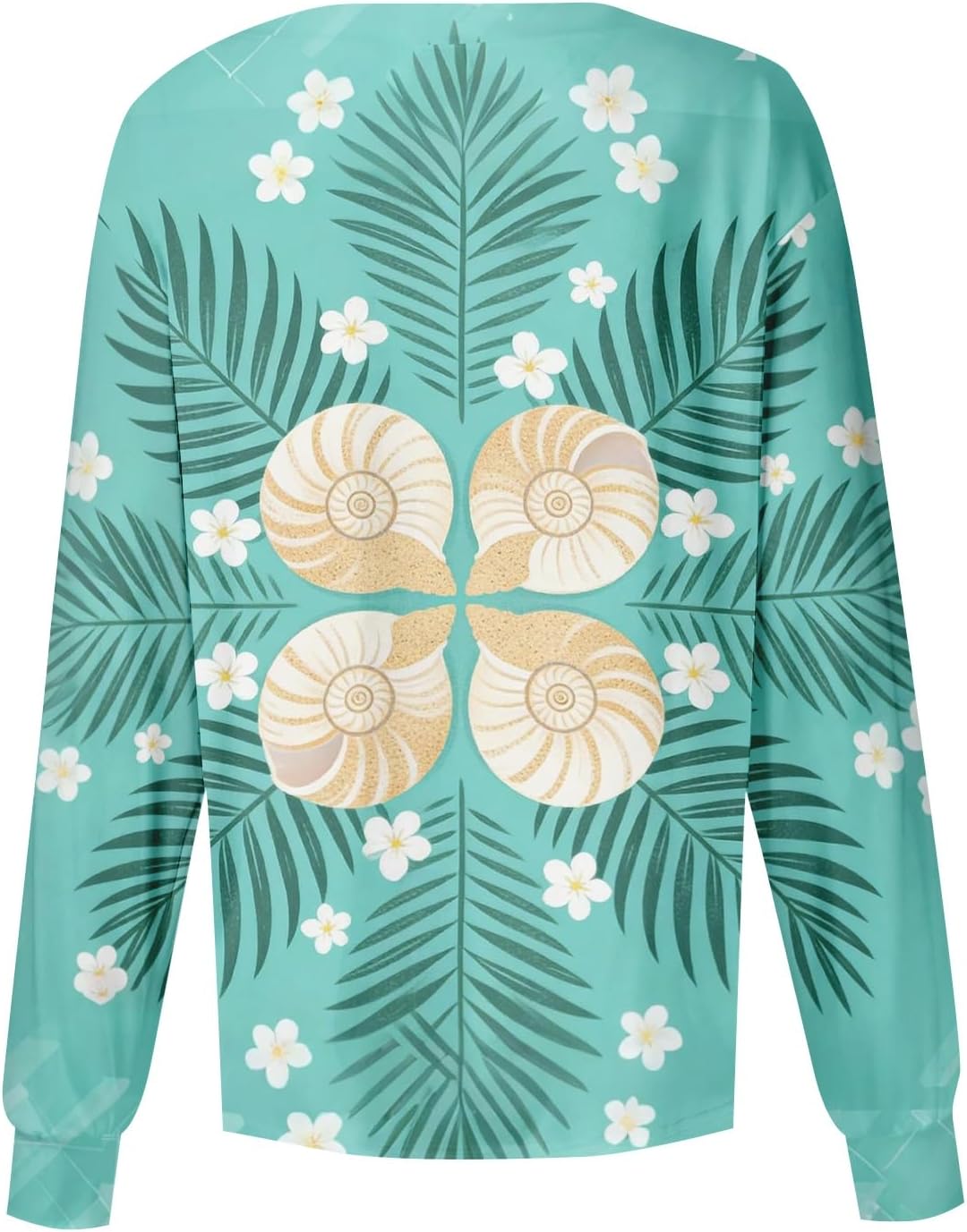 Scrub Jackets for Woman Hawaiian Scrub Top Floral Print Nursing Shirt Plus Size Long Sleeve Snap Front Nurse Jackets