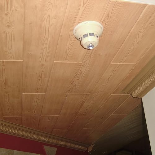 Paneles de techo con pegamento para bricolaje, tablones de espuma, azulejos decorativos, 39.3 x 6.5 pulgadas, paquete de 12 unidades (14 pies