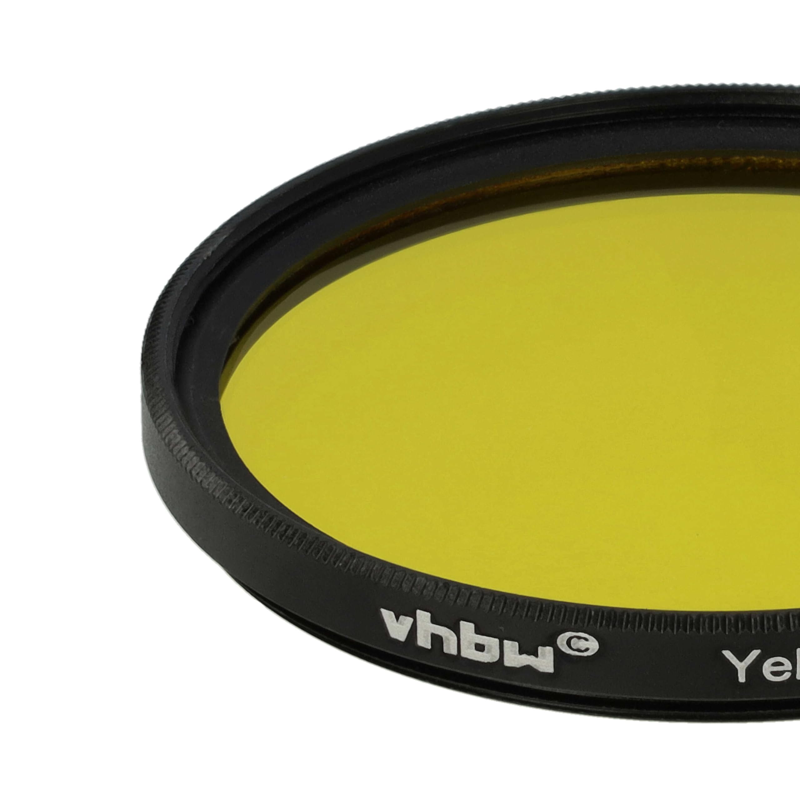 vhbw Uniwersalny kolorowy filtr żółty do obiektywów aparatu z gwintem filtra 55 mm - żółty filtr