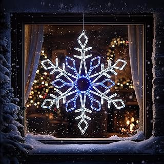 Large 80 cm LED Snowflake Christmas Light – Waterproof Outdoor & Indoor ...