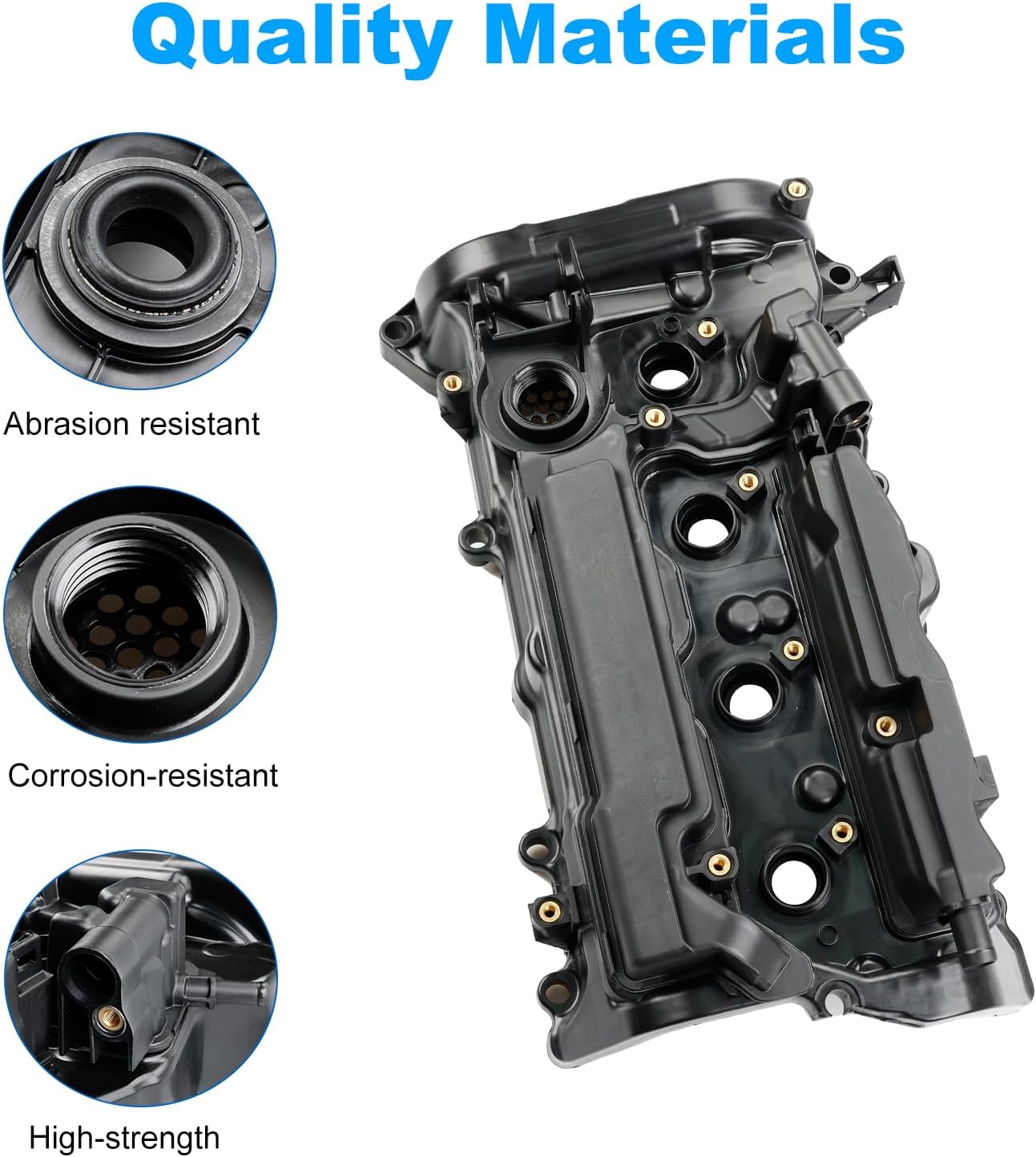 WATERWICH Engine Valve Cover with Gasket Compatible with Honda Accord 2013-2017, CR-V CRV 2015-2019 L4 2.4L Replacement for 12310RDFA01 123105A2A01