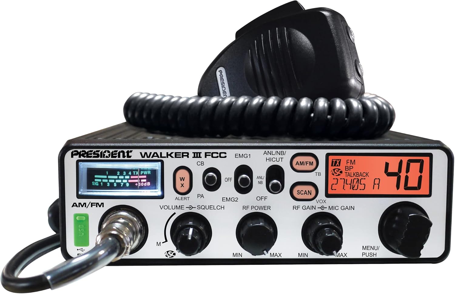 President Walker III FCC AM/FM CB Radio