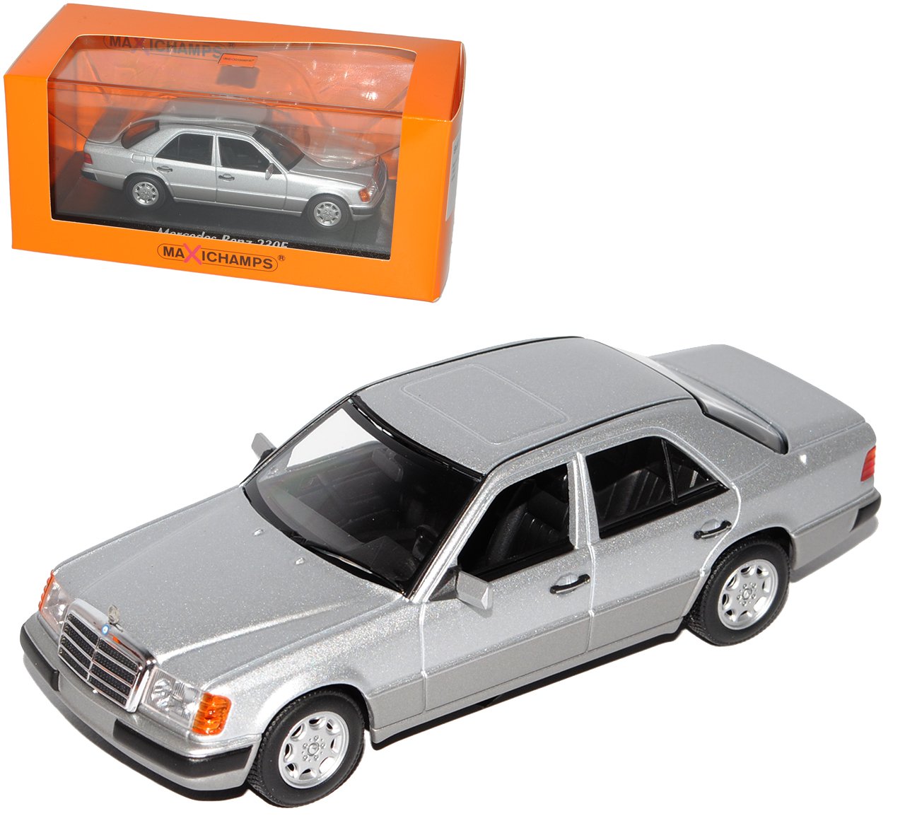 Mercedes 500E W124 Modellauto 1/43 - Schwarz Minichamps Sammlermodell
