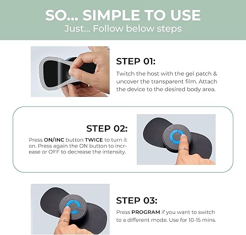 Miniatura 4 de nooro Masajeador de cuerpo entero dispositivo inalámbrico, manos libres con modos ajustables para una comodidad personalizada y facilidad de uso