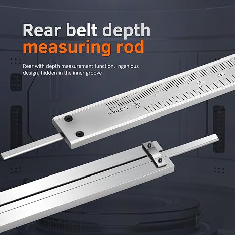 6-Inch/150mm Vernier Caliper Measuring Tool, Fractional Calipers, High-Hardness Steel Mechanical Micrometer, Non-Digital Slide with Dual Imperial/Metric Scale, 0.02 mm&1/128 Inch