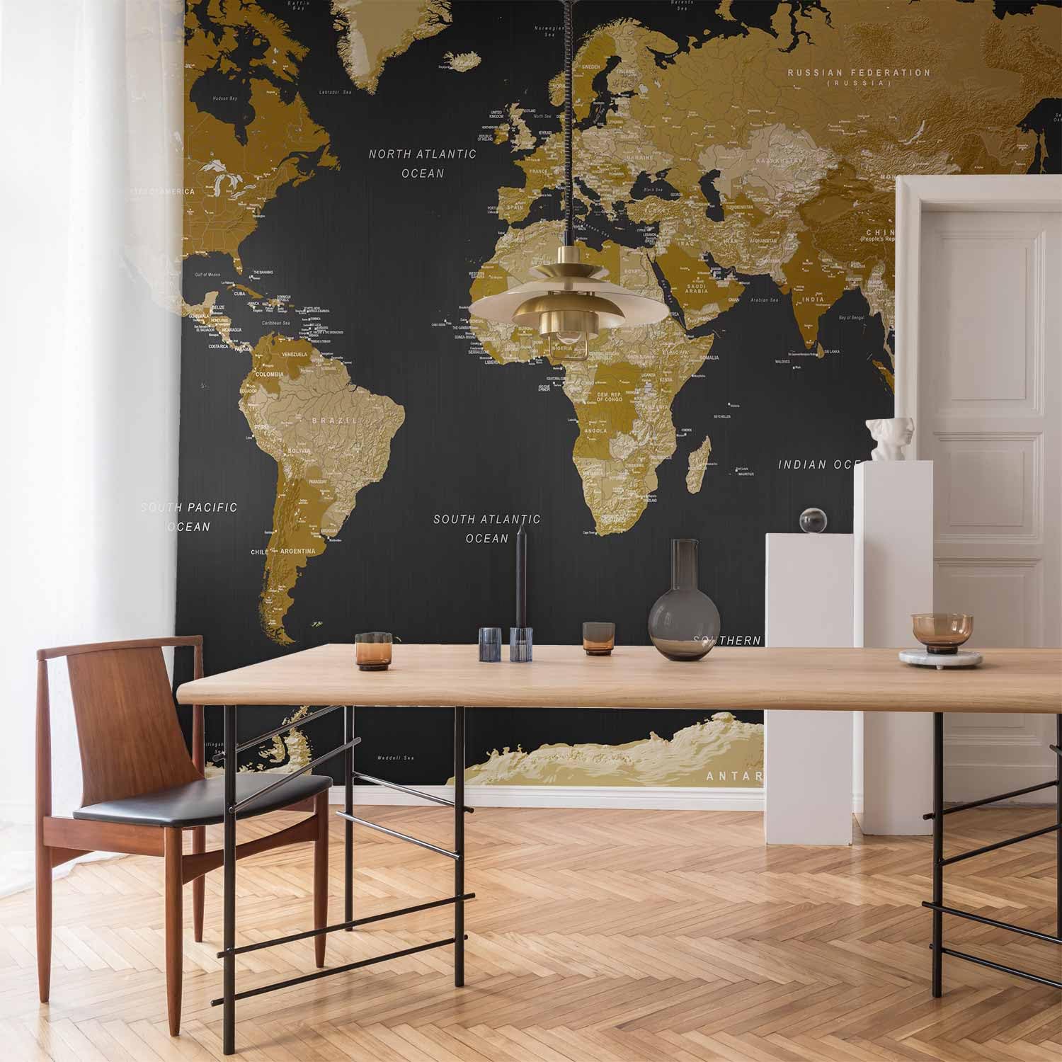 murando Mappa del mondo Fotomurali adesivi 294x210 cm Fotomurali Adesivi Murali Rivestimento Parete Moderna per Pareti Adesiva Muro Decorativo Fotomurale Soggiorno k-A-0091-a-d