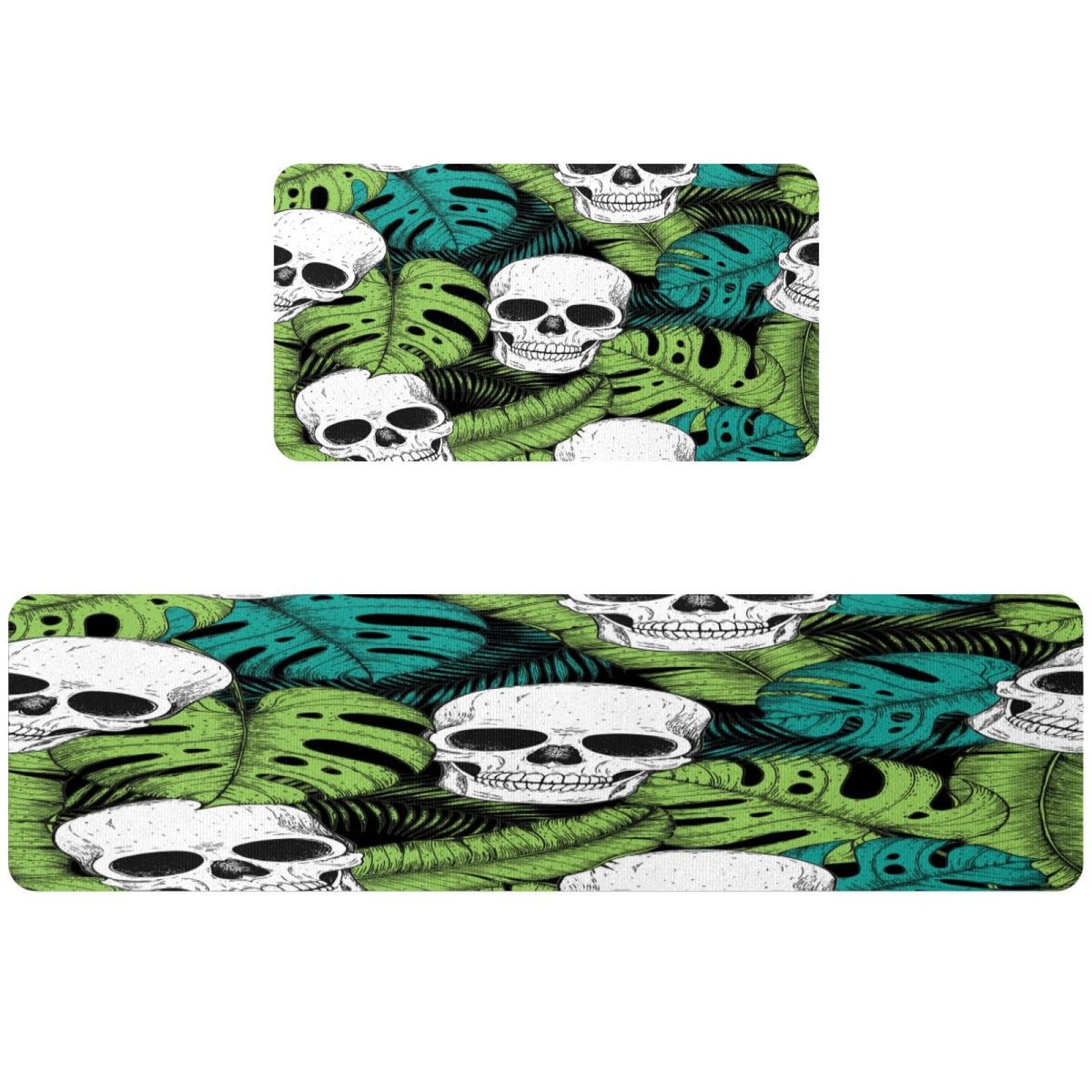 Alfombrillas de cocina VAPOKF ideales para pasillo y lavandería pack de 2 alfombras lavables
