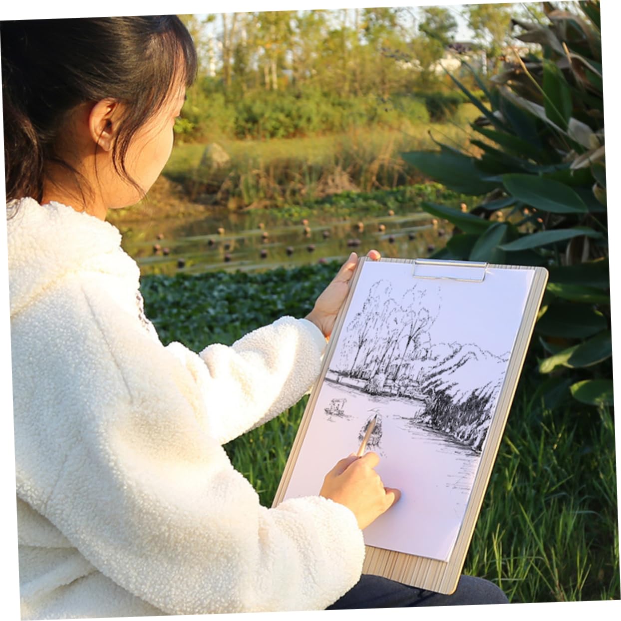 Operitacx 42x30cm Handwriting Drawing Board Sketching Drawing Board Clip for Art Painting Sketchpad Drafting Board for Students