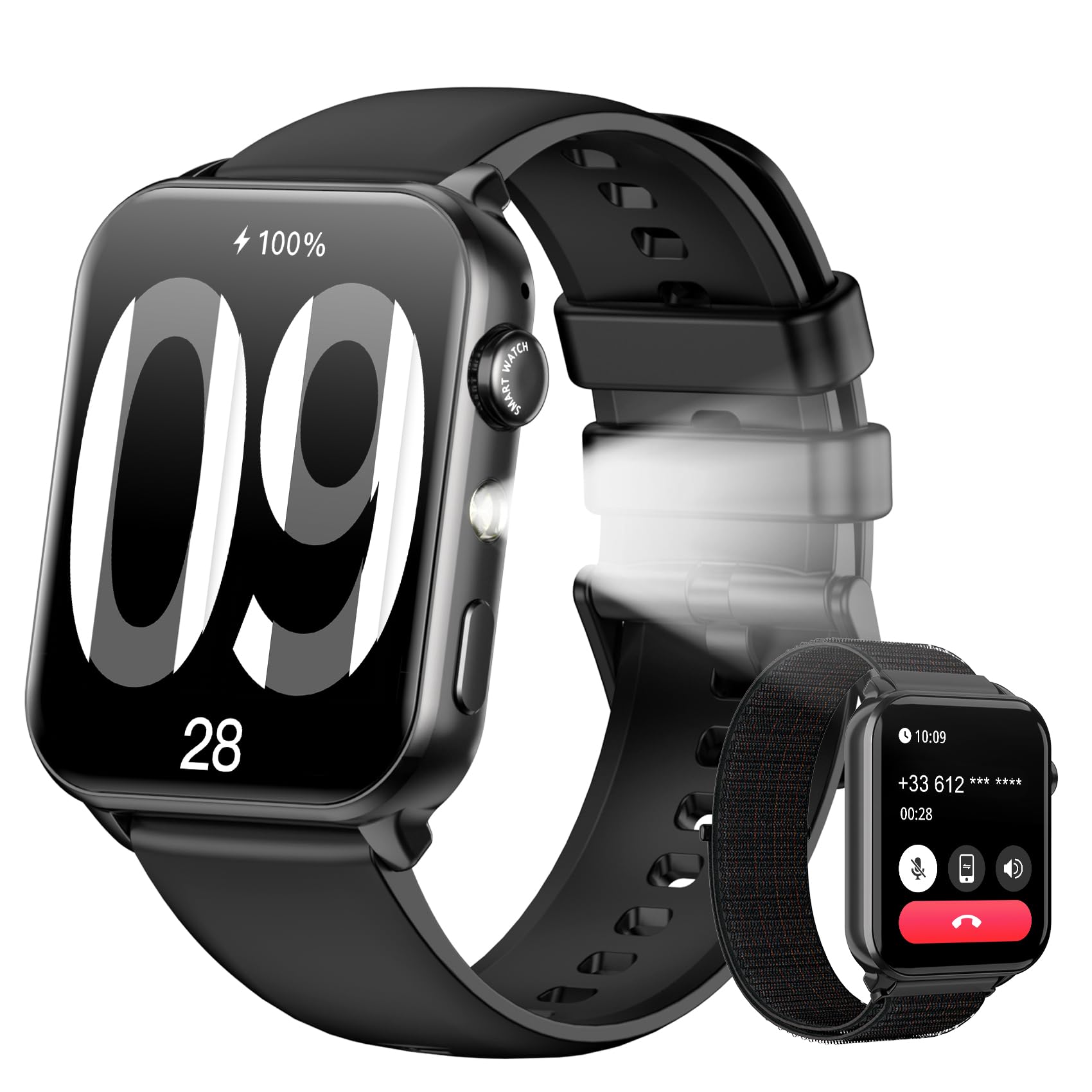 Baolubao 4G Smartwatch Kinder mit GPS mit SIM Slot, SOS-Taste, Schulmodus | Kinder Telefonuhr mit Taschenlampe, 850mAh Akku，Sprachchat, Schrittzähler, IP68 Wasserdicht, Kinderuhr für Mädchen 4-12 Jahre