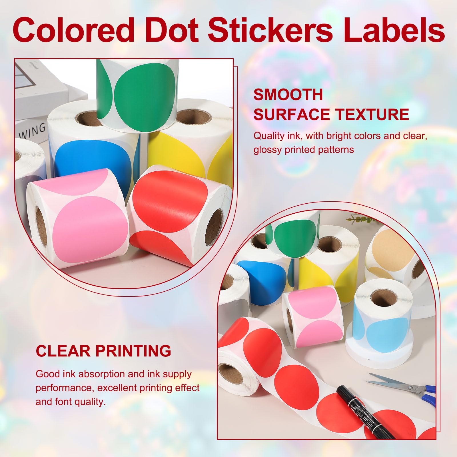 PATIKIL 1000 Pcs Autocollants Points Colorés, 3 Inch Cercles Autocollants Grands Étiquettes Rondes Adhésives Étiquettes Codage Vierges Pour Marquage Bureau De Garage De Cour Maison, Vert