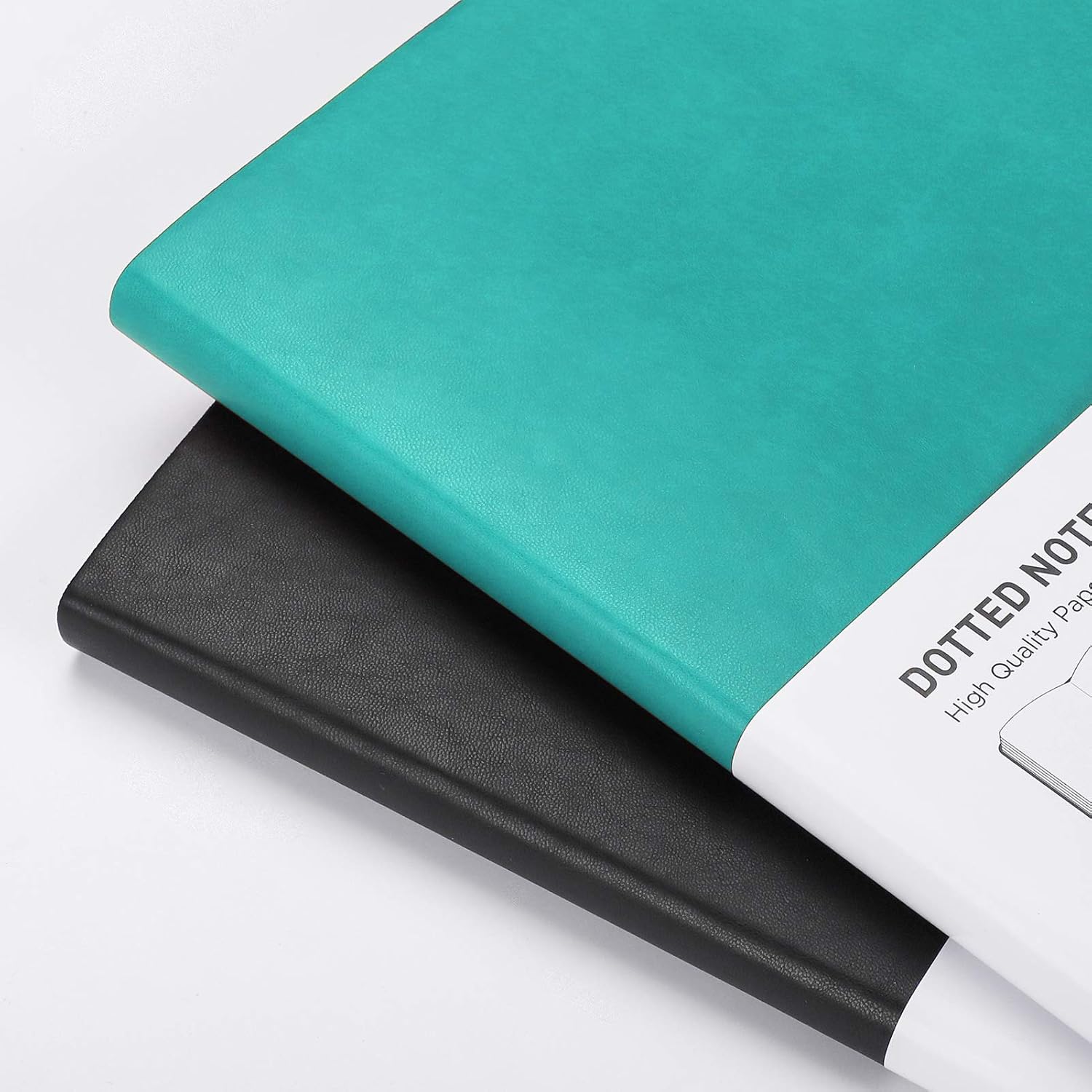 RETTACY Dotted Grid Journal 2 Pack - B5 Large Composition Dotted Notebook with 384 Numbered Pages,100gsm Thick Dotted Paper,Soft Leather Cover,Inner Pocket,7.6'' X 10''