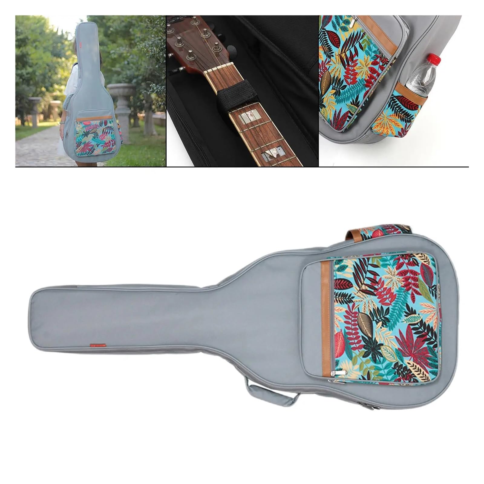 Funda para Guitarra Bolsa de Guitarra Oxford con asa de Transporte y Dos Bolsillos, Mochila eléctrica