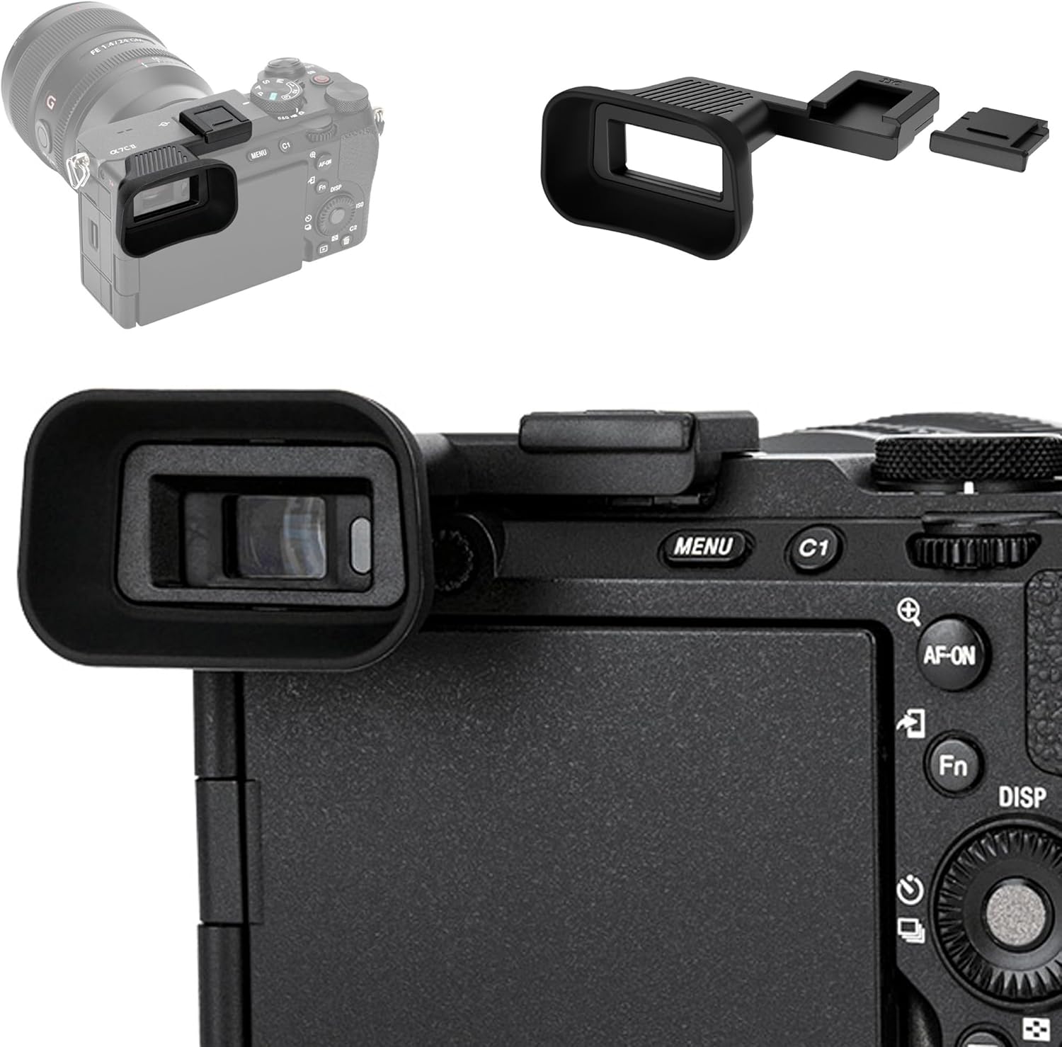 Amazon.com : Upgraded A7C II A7CR Eyecup Eye Cup with Hot Shoe Cover ...