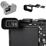 Upgraded A7C II A7CR Eyecup Eye Cup with Hot Shoe Cover, Soft Silicon Extended Viewfinder Eyepiece for Sony Alpha 7CII 7C R 7C II (Not Fits A7C) with Built-in Cold Shoe Mount for LED lights Microphone