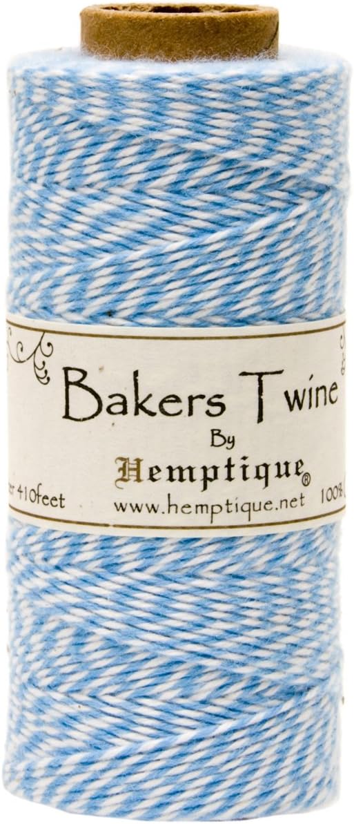 Ficelle Coton Baker's Twine Hemptique 2 Plis Orange/Blanc - Bobine 125m Pour Décoration Et Artisanat