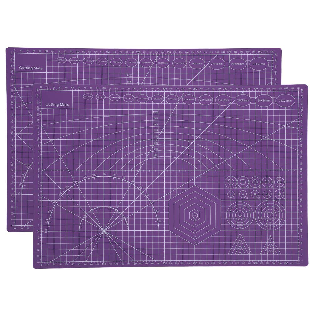 Lot de 2 planches à découper auto-cicatrisantes au format A3, de haute qualité, antidérapantes, durables, pour l'artisanat d'art, pour la gravure, la peinture, la découpe d