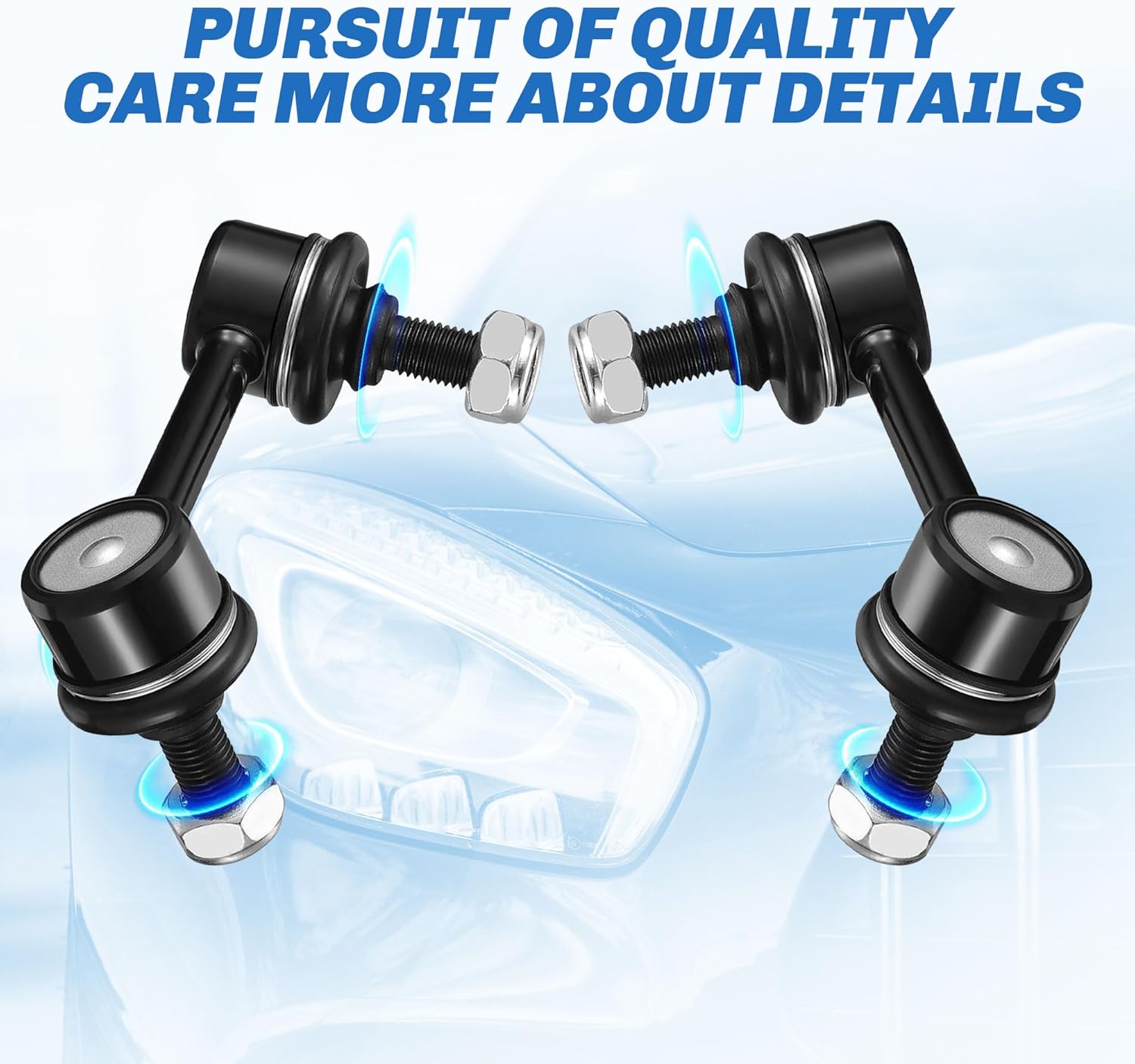 Front and Rear Sway Bar Links Compatible With 2006-2011 Acura CSX, Honda Civic Sway Bar End Links K80768 K80769 K750125 K750126