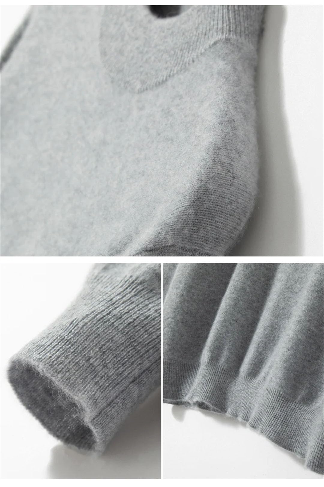 Jersey De Cachemir con Cuello Alto Y Manga Larga para Hombre