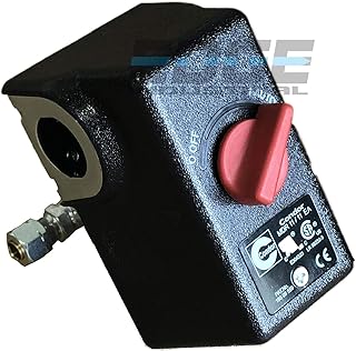 Interruptor de presión de condor resistente, 26 AMP, 11GA2E, 100/125 PSI, 1/4 pulgadas FNPT, DPST, puerto único