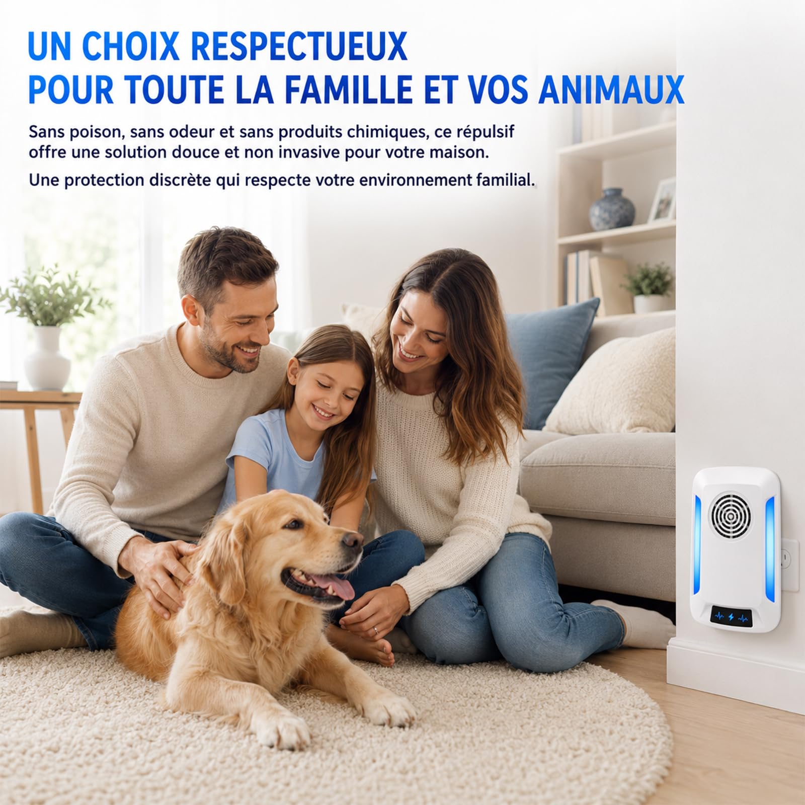 Répulsif À Ultrasons, Pack De 6, Repulsif Souris - Ultrason Souris et Rats - Anti Souris, Lutte antiparasitaire Efficace pour Les rongeurs, Moustique, Araignée, Cafard, Mouch